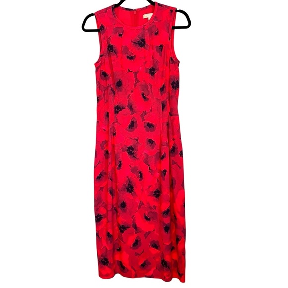 Michael Kors Italy Size 6 Floral Sheath Y2K Inspired Sheath Statement Dress - Picture 1 of 11